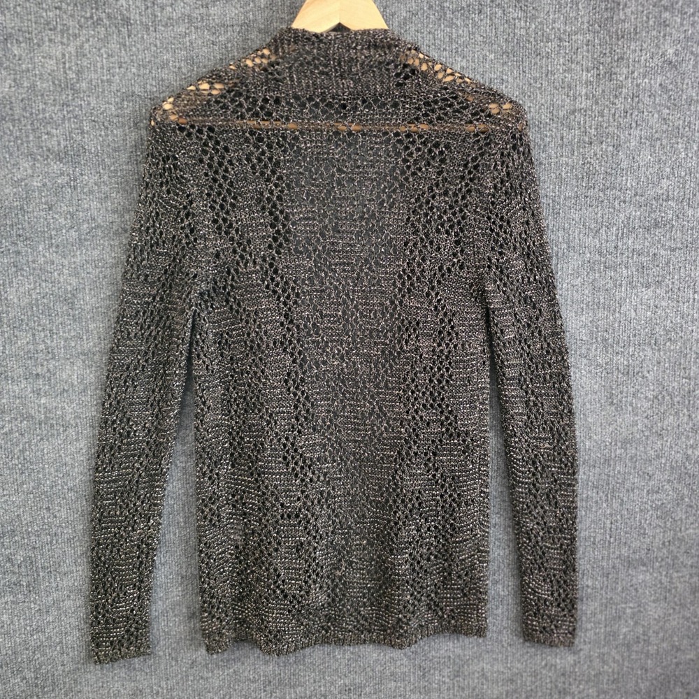 Eileen Fisher Cardigqn Sweater PS Brown Green Linen Open Front Long Sleeve Drape - Picture 6 of 8